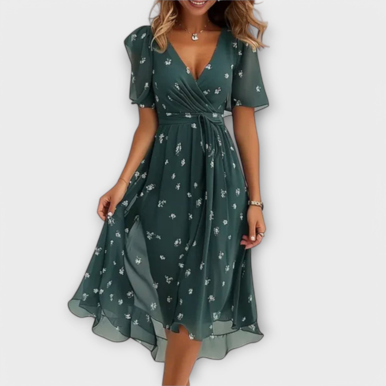 Ariane™ | Robe féminine à col en V
