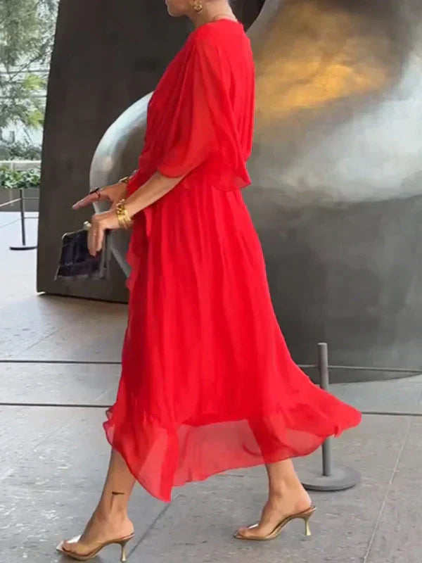 Monica – Robe à Col en V